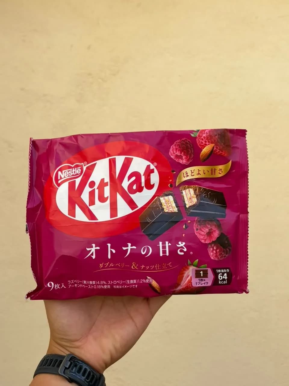 Nestlé KitKat · Otona no Amasa Double Berry & Nuts (9 piezas)