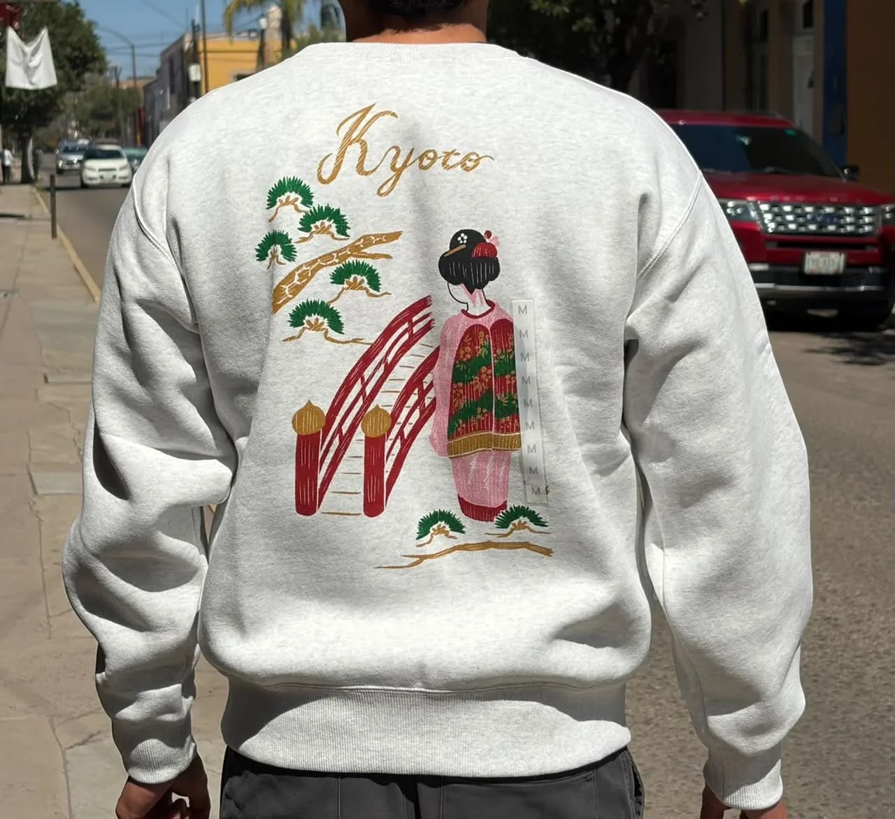 Kyoto Souvenir · Embroidery Sweatshirt (Grey Edition)