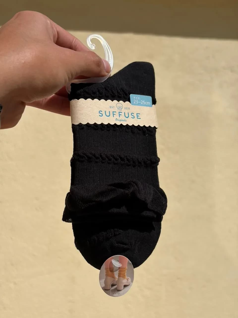 Suffuse Originals · Ruffle Lace Ankle Socks (Black Edition)